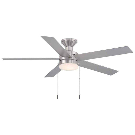 Hampton Bay Caltris 52 in. LED Indoor/Outdoor Brushed Nickel Ceiling Fan