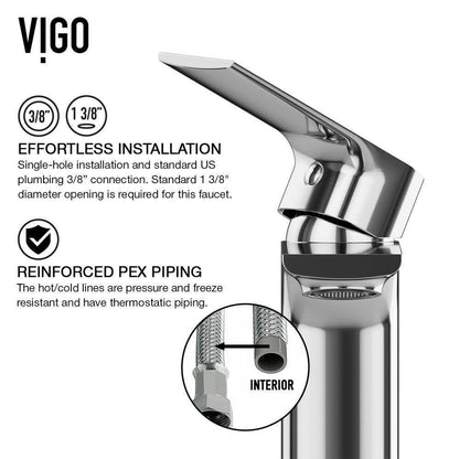 VIGO Norfolk Single Handle Single-Hole Bathroom Vessel Faucet in Chrome