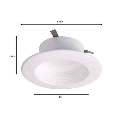 Halo RL 4 in. White Bluetooth Smart LED Recessed Ceiling Light Trim 6-Pack