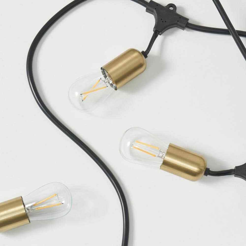 Brightech Ambience Glow 15-Light 48 ft. Outdoor Plug-in LED Hanging String-Light