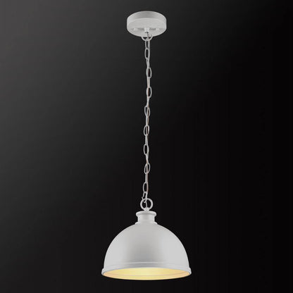 Hampton Bay Tallulah 4-Light White Pendant Hanging Dome Kitchen Pendant Lighting