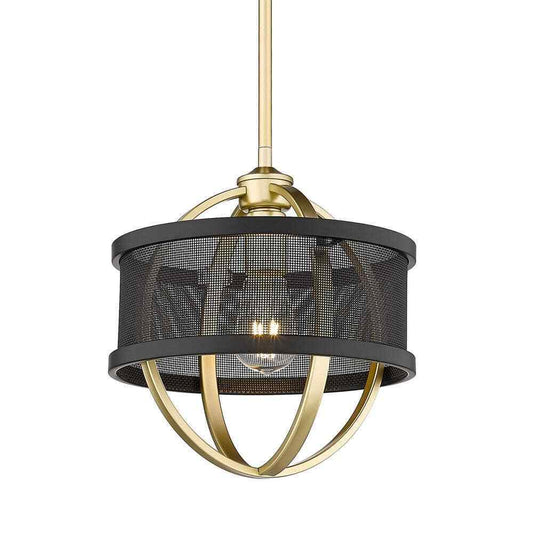 Golden Lighting Colson 1-Light Olympic Gold Mini Pendant
