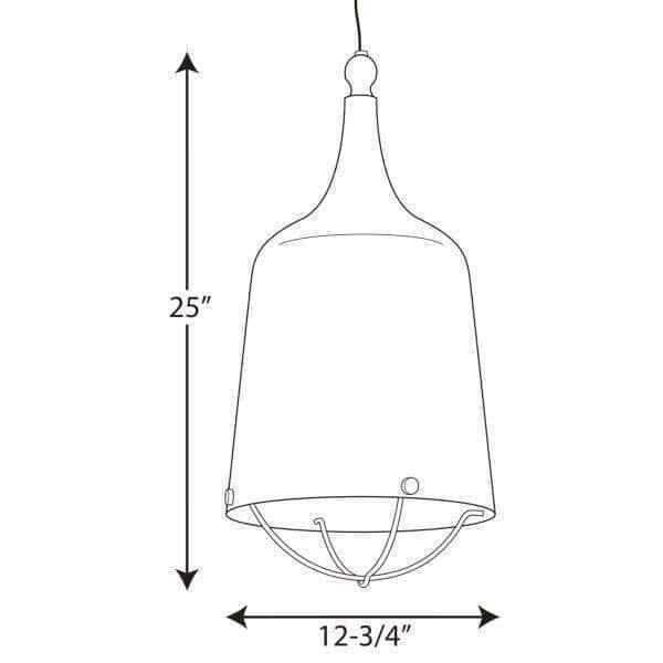 Progress Lighting Era Collection 1-Light Black Pendant