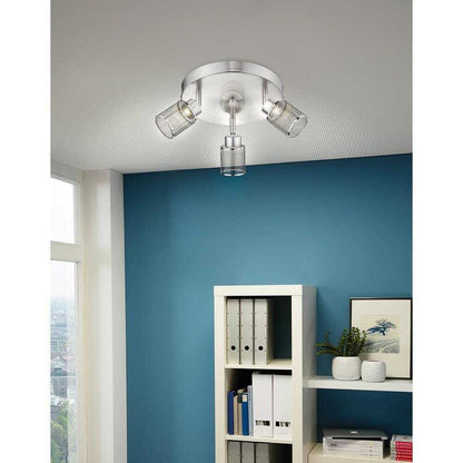 Eglo Temmar 1.3 ft. Brushed Nickel Integrated LED Track Lighting Kit
