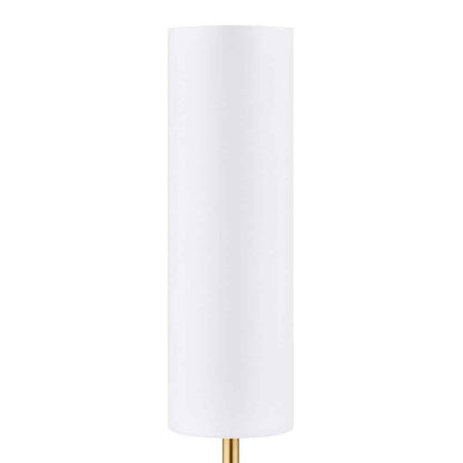 Hampton Bay McCarthy 66.5 in. 1-Light Gold Floor Lamp with Slender Fabric Shade