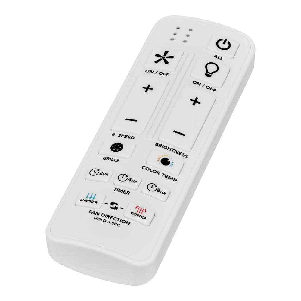 Hampton Bay Pompton 20 in. Integrated LED Indoor Remote Control in Black w/ CCT