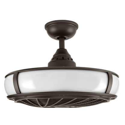 Home Decorators Tuilene 21 in. Integrated LED Espresso Bronze Ceiling Fan