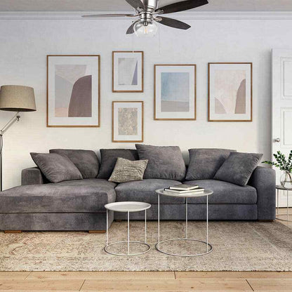Hampton Bay Stoneridge 52 in. LED Brushed Nickel Hugger Ceiling Fan