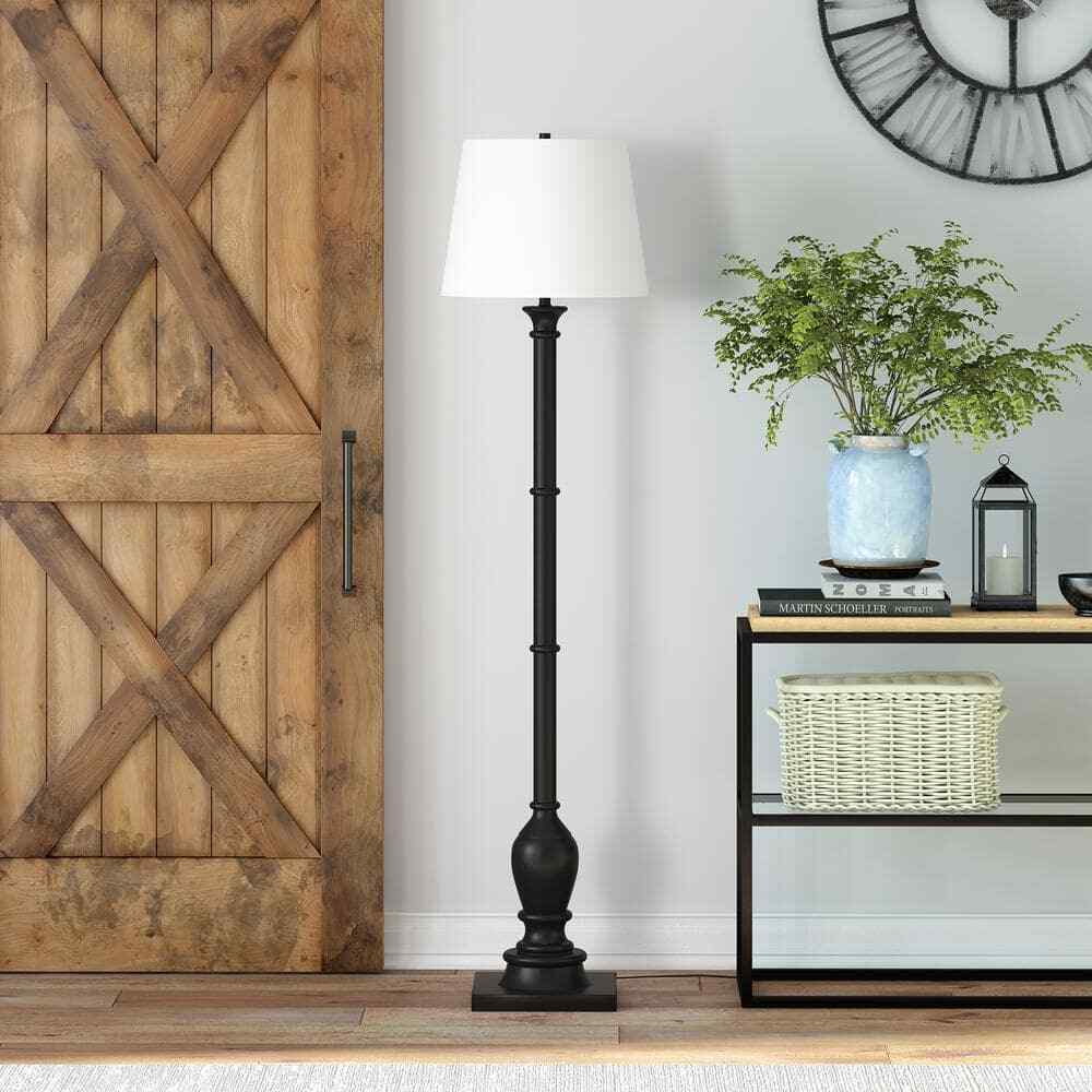 Meyer&Cross Minnie 68 in. Farmhouse Blackened Bronze Lamp with Empire Shade