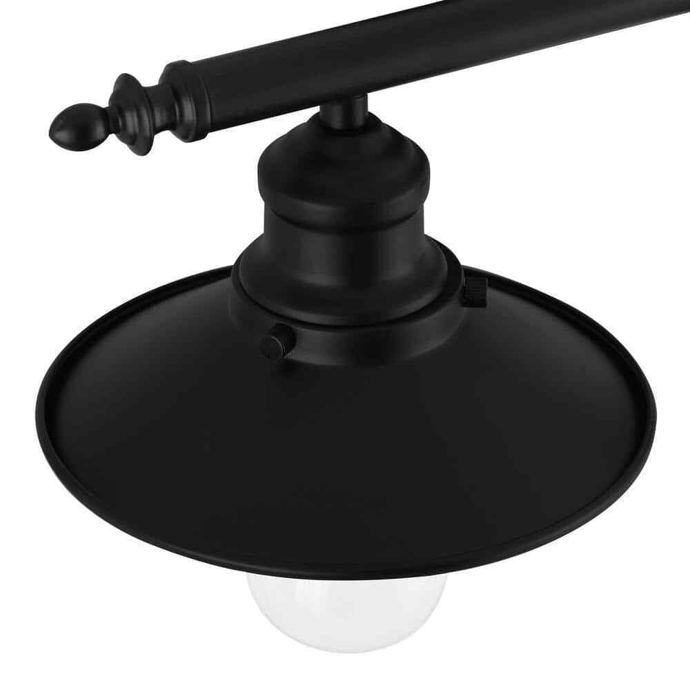 Hampton Bay Glenhurst 16 in. 2-Light Black Bathroom Vanity Light Fixture