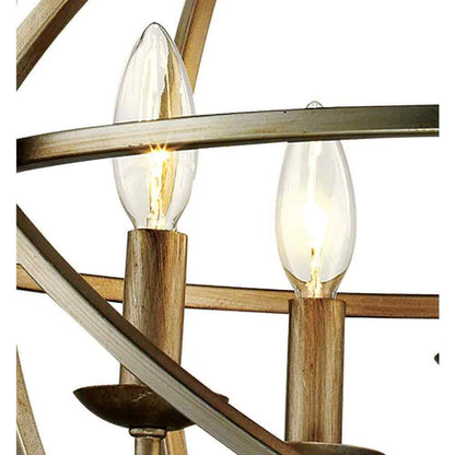 Home Decorators Collection Sarolta Sands 5-Light Antique Silver Orb Chandelier