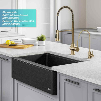 KRAUS Purita Single Handle 100% Lead-Free Beverage Faucet in Brushed Gold