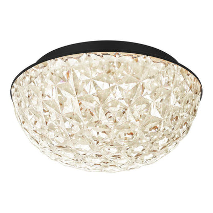 Home Decorators Ellis Place Matte Black LED Round Flush Mount Ceiling Light
