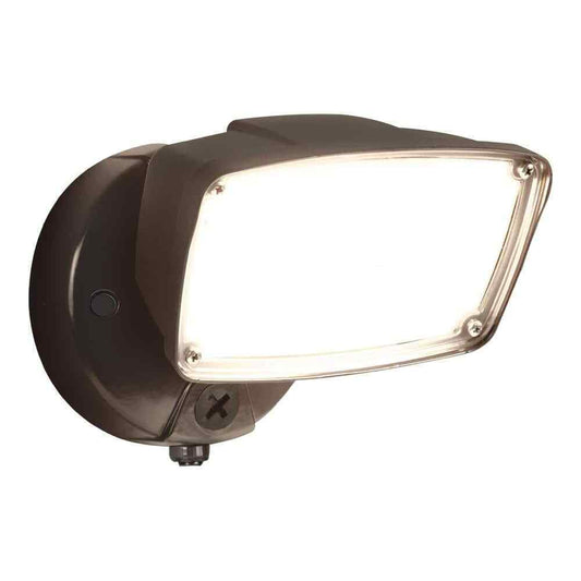 HALO FSL 32-Watt 270������������������ Bronze Outdoor Integrated LED Flood Light w/ Dusk to Dawn