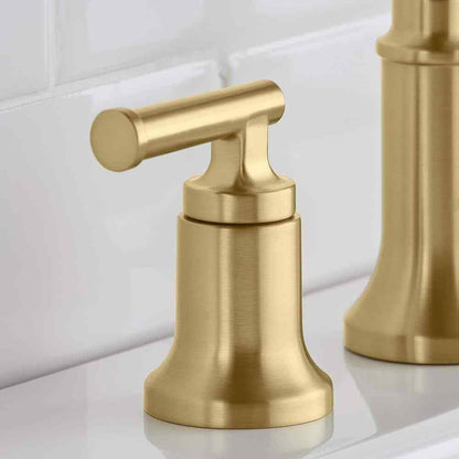 Glacier Bay Oswell 8 in. Widespread 2-Handle High-Arc Bathroom Faucet Matte Gold