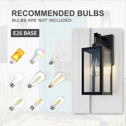 Pia Ricco 1-Light Black Exterior Waterproof Wall Sconce Outdoor Light Fixture