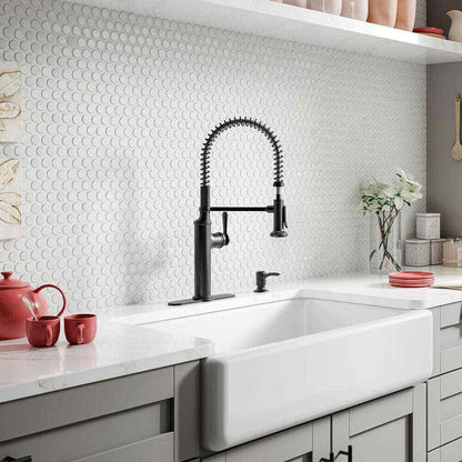 KOHLER Sous Pro-Style Single Handle Pull Down Sprayer Kitchen Faucet Matte Black