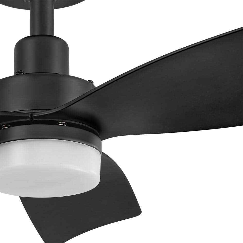 Hampton Bay Marlston 36 in. CCT LED Indoor/Outdoor Ceiling Fan Matte Black