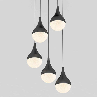 Artika Glitzer Black Modern LED Pendant Light Fixture for Dining Room or Kitchen