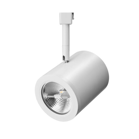 Lithonia Lighting 1-Light White Front Loading Flat Back Commercial Track Head