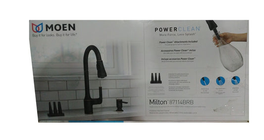 MOEN Milton Single-Handle Pull-Down Kitchen Faucet w/ Reflex + Power Clean