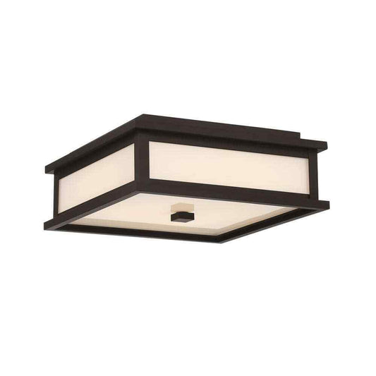 GLUCKSTEINELEMENTS Balmoral 1-Light Black LED Outdoor Flush Mount 39643-HBCLED