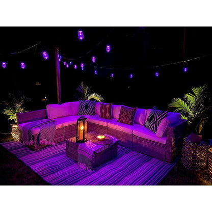 Bulbrite 36 ft. Plug-in S14 Shatter Resistant LED Smart Black String Light