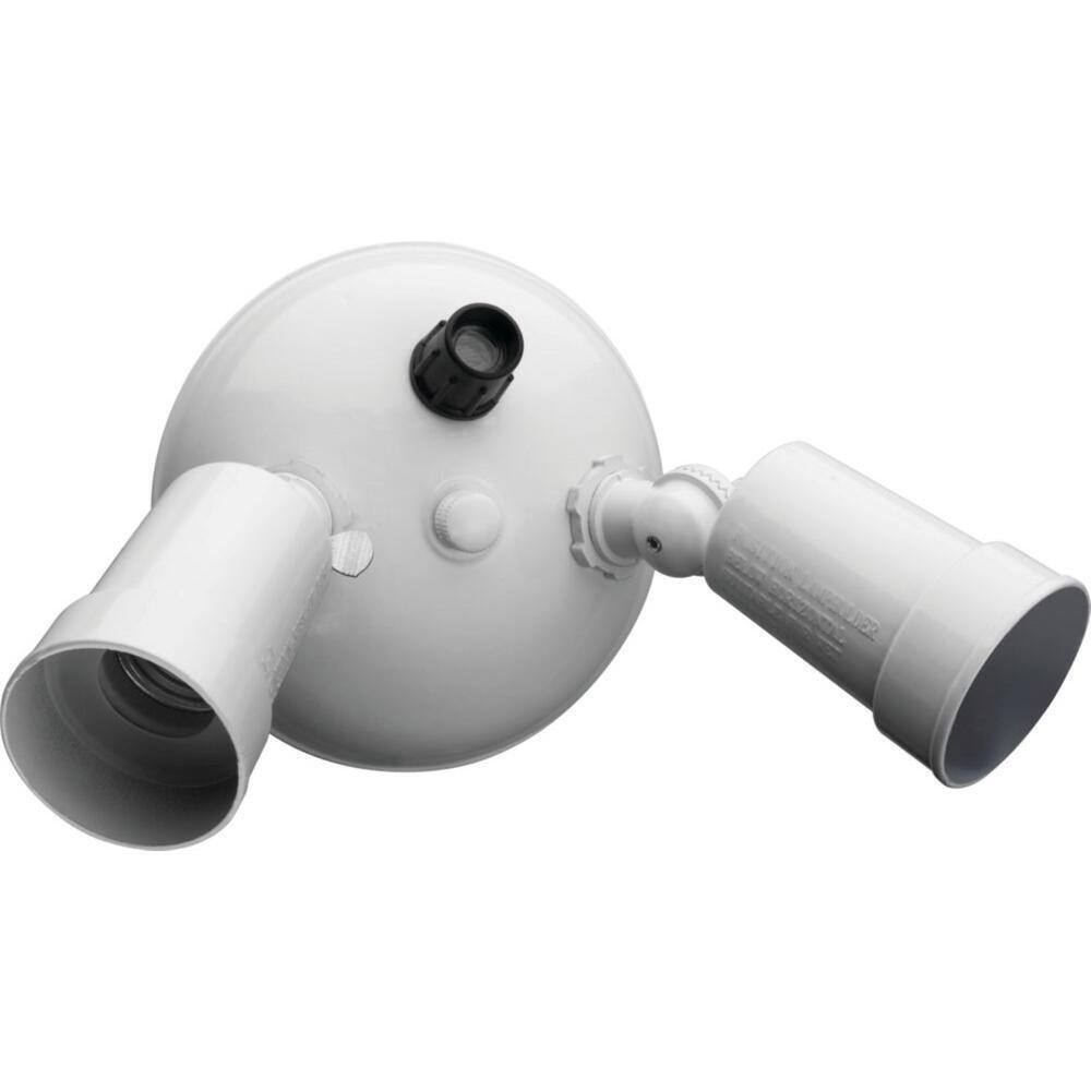 Lithonia Lighting 2-Light Wall-Mount Outdoor White Flood Light