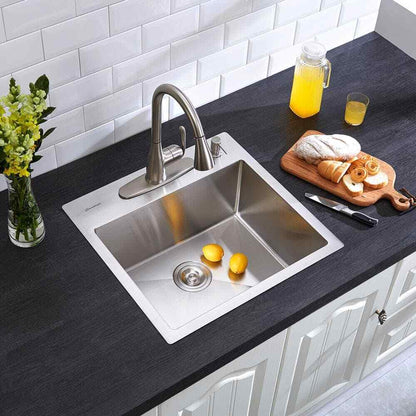 Glacier Bay Professional 23 in Drop-in 16G Stainless Single Bowl Kitchen Sink
