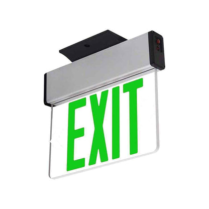 MEDINAH POWER LED Emergency Edge-Lit Exit Sign, Damp Rated GREEN Letters