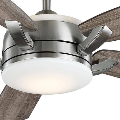 Home Decorators Colemont 52 in. Integrated LED Brushed Nickel Ceiling Fan