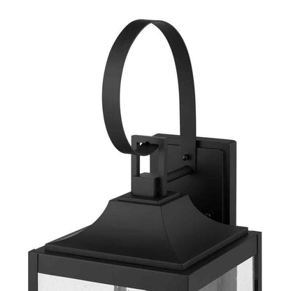 Home Decorators Havenridge 27.8 in. 3-Light Black Hardwired Outdoor Wall Lantern