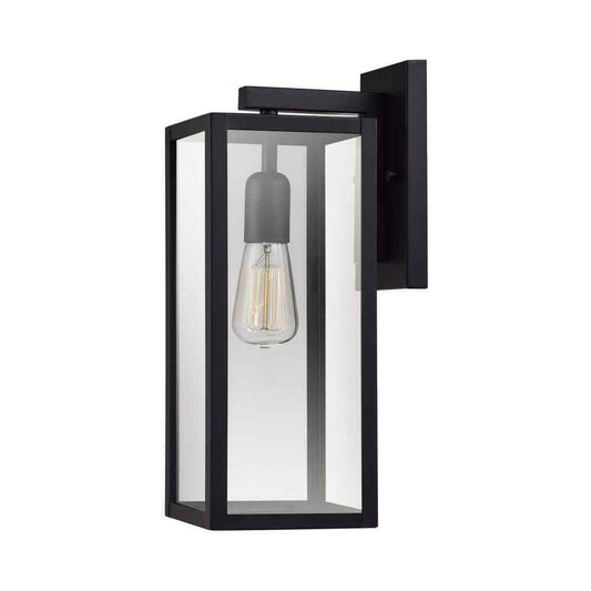 Globe Electric Hurley 1-Light Black Outdoor Wall Lantern Sconce 44314