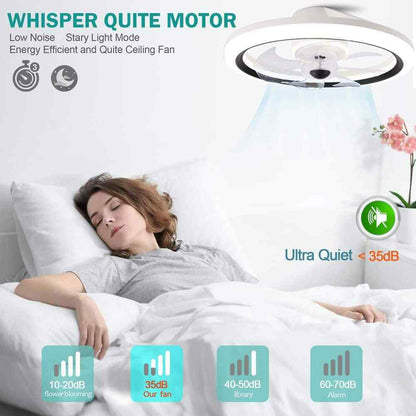 Oaks Aura 20 in. LED Smart App Remote Control Ceiling Fans w/ Lights DC Motor