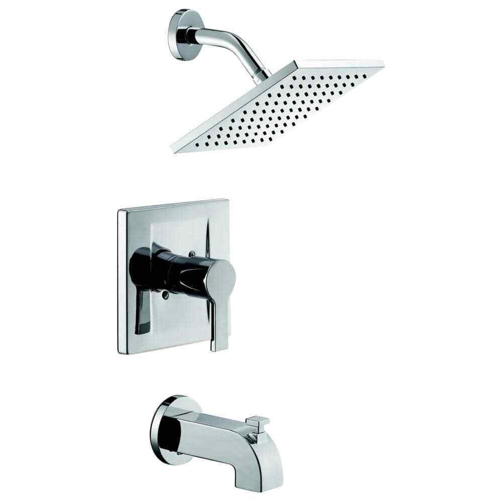 Glacier Bay Single-Handle 1-Spray Tub and Shower Faucet in Chrome Valve Included