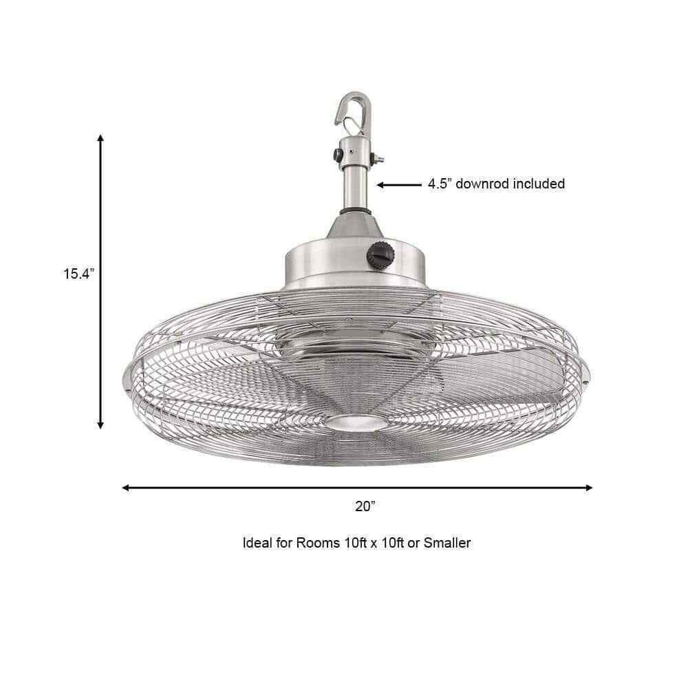 Home Decorators Collection Calthorpe 20 in. Portable Brushed Nickel Ceiling Fan