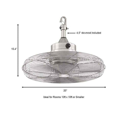 Home Decorators Collection Calthorpe 20 in. Portable Brushed Nickel Ceiling Fan