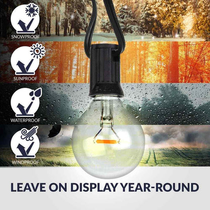 Newhouse Lighting 17 ft. Plug-in Globe Bulb LED String Lights