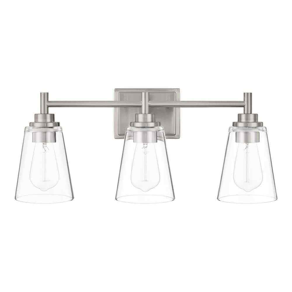 Hampton Bay Wakefield 22.5 in. 3-Light Chrome Vanity Light