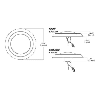 HALO BLD 6 in. White Integrated LED Recessed Ceiling Light Trim 3000K Soft White