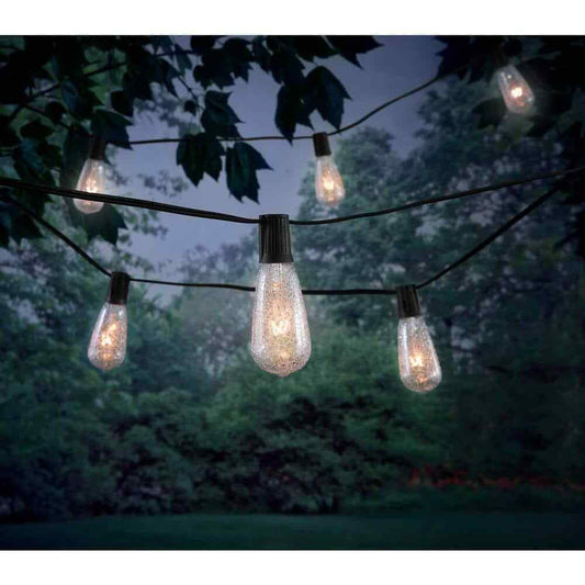 Hampton Bay Outdoor/Indoor 10 ft. Plug-In Incandescent ST40  Bulb String Light