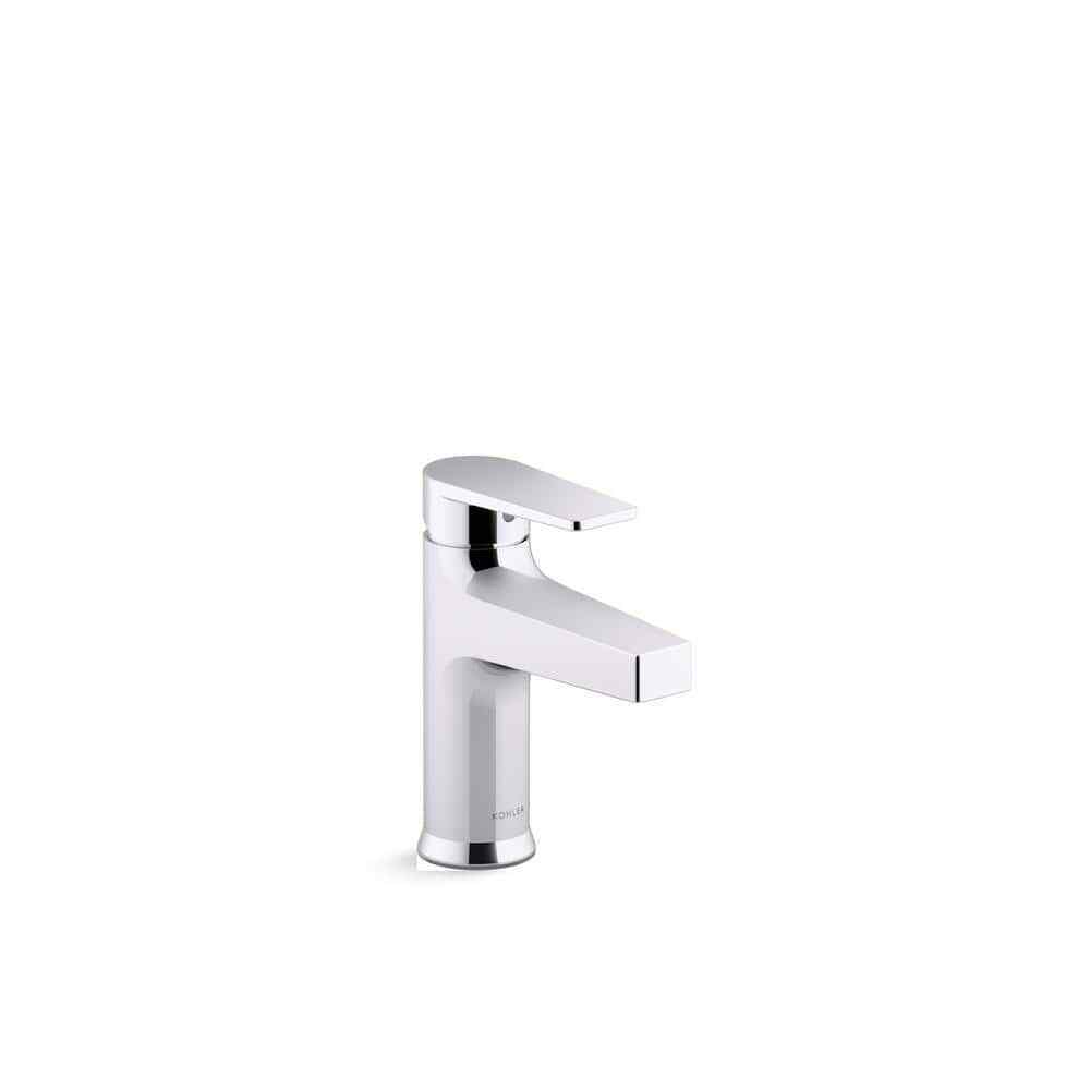 KOHLER Taut Single Hole Bathroom Faucet in Vibrant Brushed Moderne Brass
