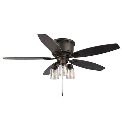 Hampton Bay Stoneridge 52 in. Indoor/Outdoor LED Bronze Ceiling Fan w Light Kit