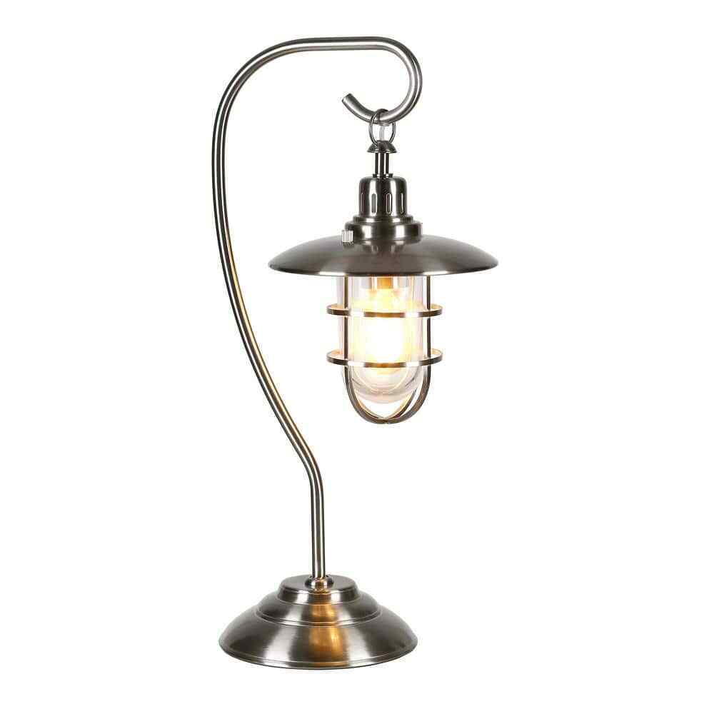 Meyer&Cross Bay 22 in. Brushed Nickel Nautical Lantern Lamp