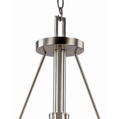 Bel Air Lighting 15.75 in. 3-Light Brushed Nickel Hanging Kitchen Pendant Light