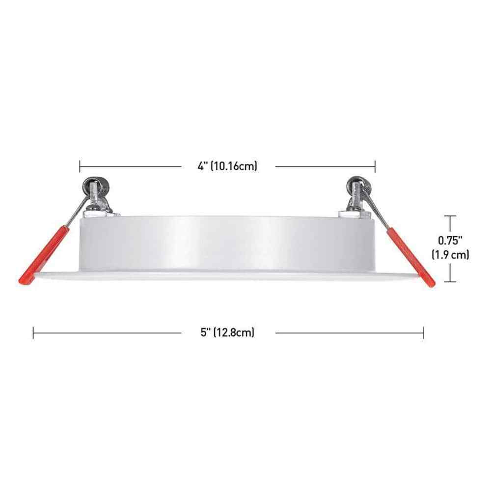Commercial Electric Slim Baffle 4 in. Color Selectable Recessed LED Kit 4-Pack