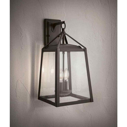 Home Decorators Blakeley Transitional 2-Light Black Outdoor Wall Lantern