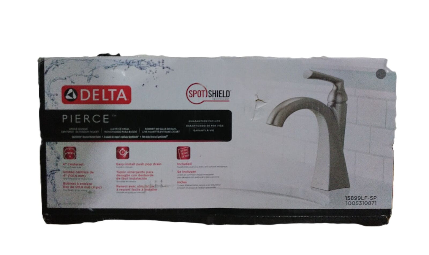 Delta Pierce Single-Handle Bathroom Faucet in SpotShield Brushed Nickel