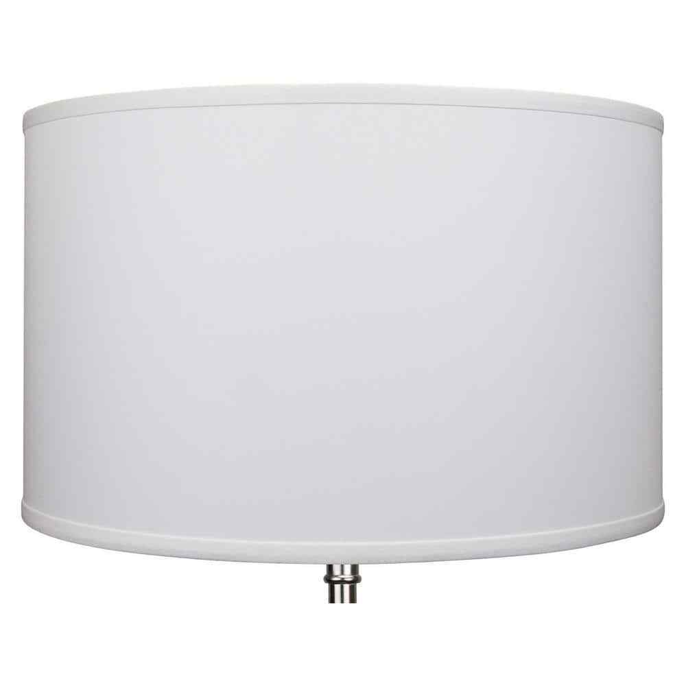 Fenchel Shades 18 in x 18 in. x 12 in. Height Drum Lamp Shade - Linen White
