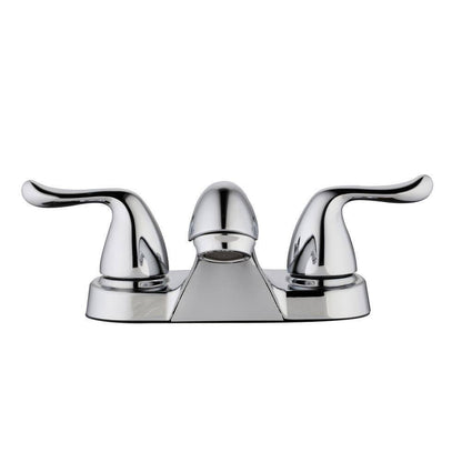 Glacier Bay Constructor 4 in. Centerset Double-Handle Low-Arc Faucet 2-Pack